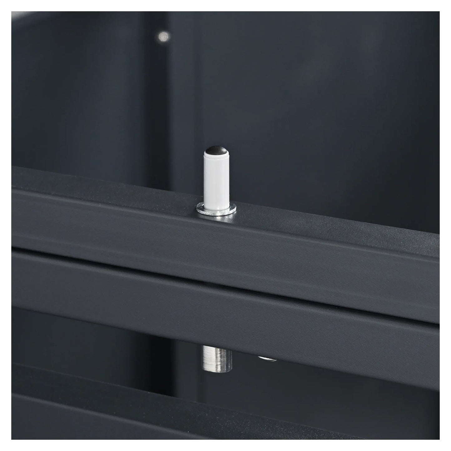 Arretierstift Mülltonnenbox – Türsicherung Detail