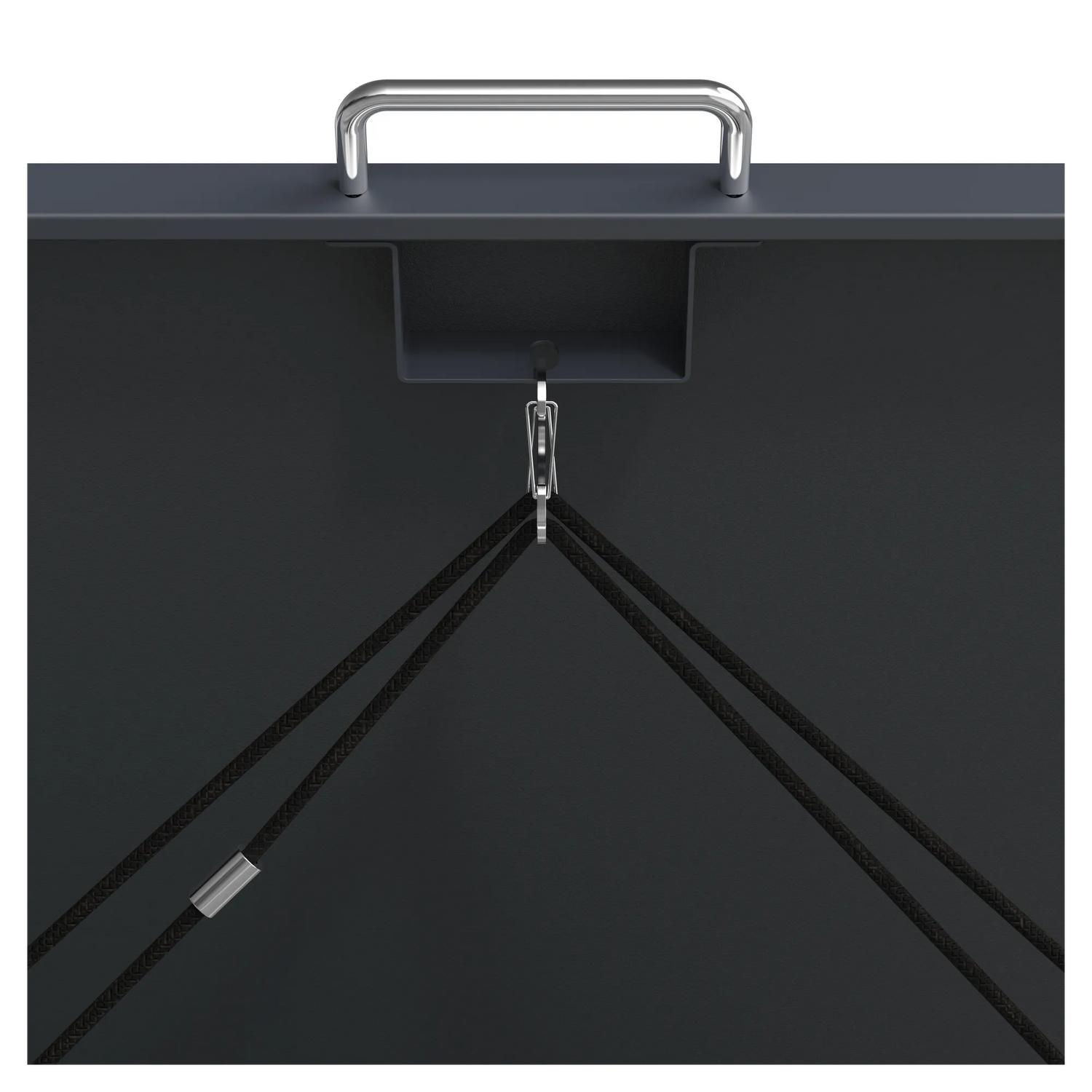 Mülltonnenbox Klappdach mit Aufhängung – Griff öffnet Dach und Tonnendeckel gleichzeitig